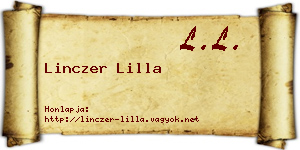 Linczer Lilla névjegykártya